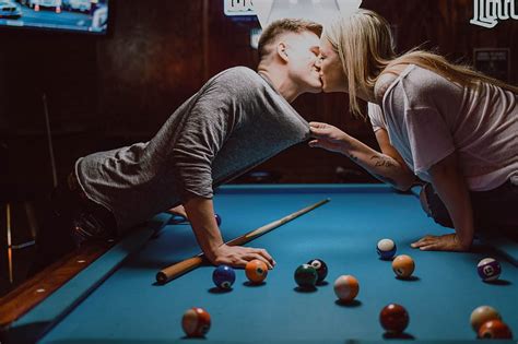 Man And Woman Kissing On Pool Table Hd Wallpaper Peakpx