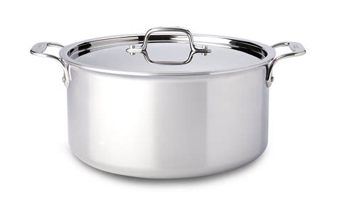 All Clad 8 Qt Stockpot With Lid Stainless Steel 4508 Ebay