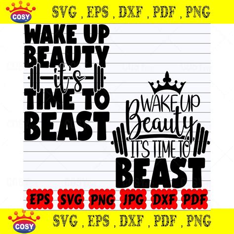 Wake Up Beauty Its Time To Beast Svg Wake Up Beauty Svg Time To Beast