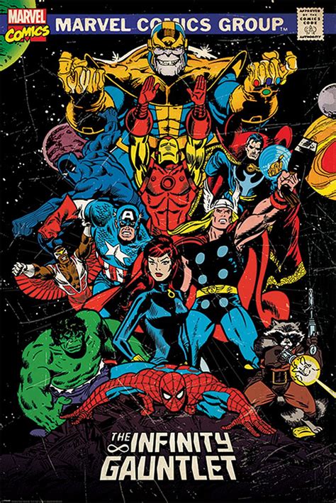 Marvel Comics Retro Poster The Infinity Gauntlet Imagenes De Marvel
