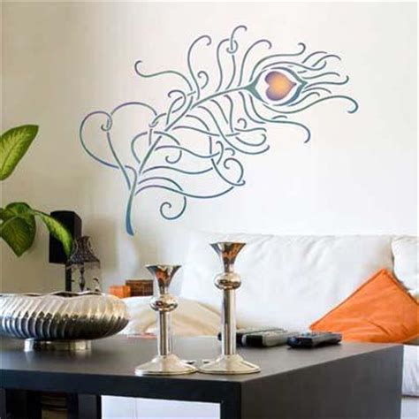 Today i am going to share a diy wall art inspired by peacock feathers. Wall Stencils | Grande Peacock Feathers Stencils | Royal ...