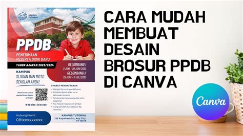 Cara Mudah Membuat Desain Brosur Ppdb Di Canva Desain YouTube