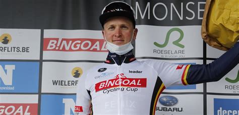 Maar de favoriet van velen, want dat was hij. Leiding Bingoal Cycling Cup in handen van Tim Merlier ...