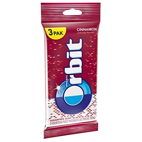 Orbit Cinnamon Sugarfree Gum 3 Fourteen Piece Packages Pack Of 10