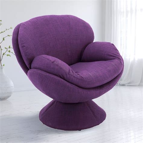 Free 2 Day Shipping Buy Newridge Home Swivel Scoop Comfy Chair Purple