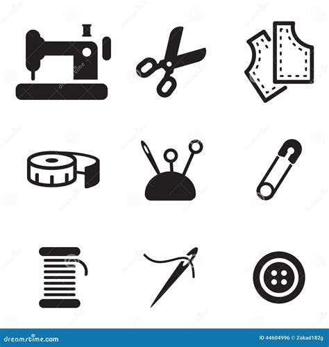 Tailor Shop Icons Stock Vector Image 44604996