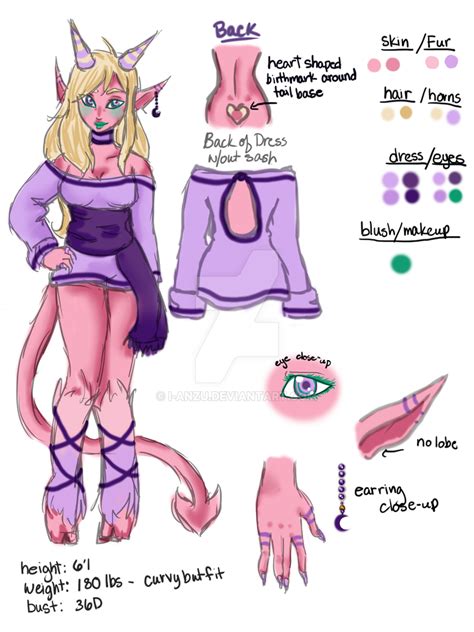 Pink Demon Character Sheet By I Anzu On Deviantart