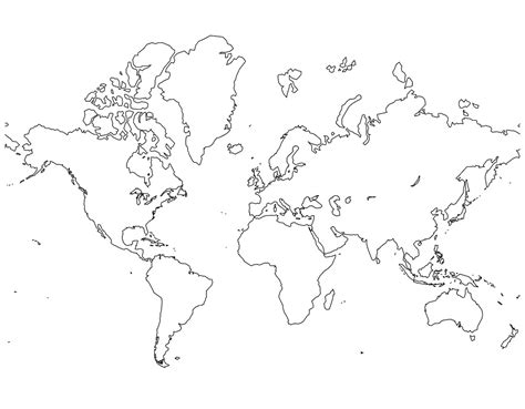 Desenhos De Mapa Mundi Para Colorir Pintar E Imprimir Colorironline Com