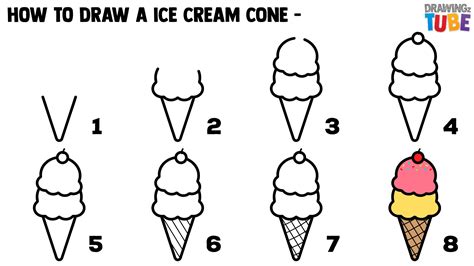 How To Draw A Ice Cream Cone