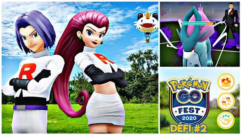 Jessie And James Dans Pokémon Go 2ème Défi De Combat Pré Go Fest Shiny And Suicune Obscurs