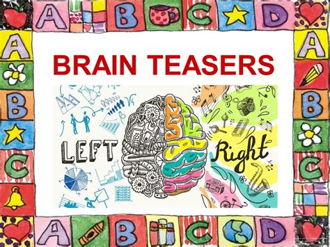 Word Brain Teasers For Kids