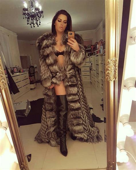 full length fur thigh high leather boots and lingerie awesome look sable fur coat long