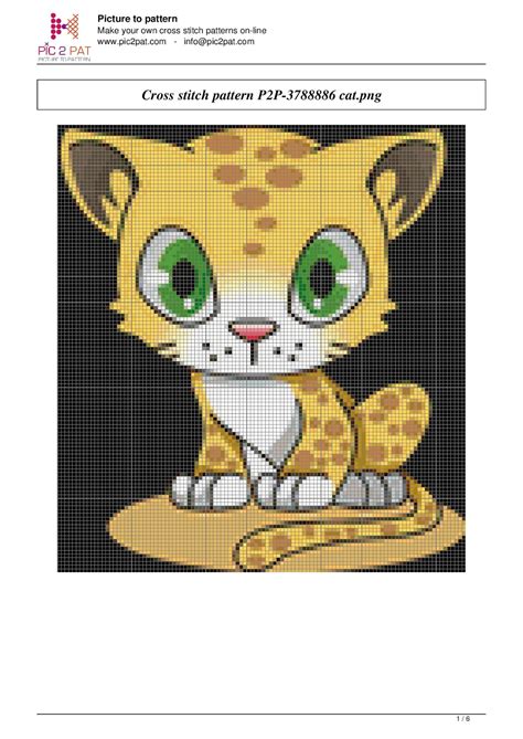 Cross Stitch : Cross Stitch Green Eyed Cat Free Pattern