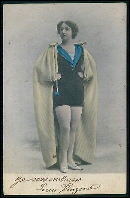 G10 Bathing Beauty Swimsuit Risque Sexy Woman 1900 1920s Photogravure