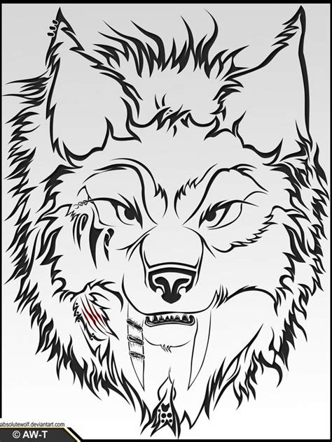 Wolf Head Tattoo By Absolutewolf On Deviantart