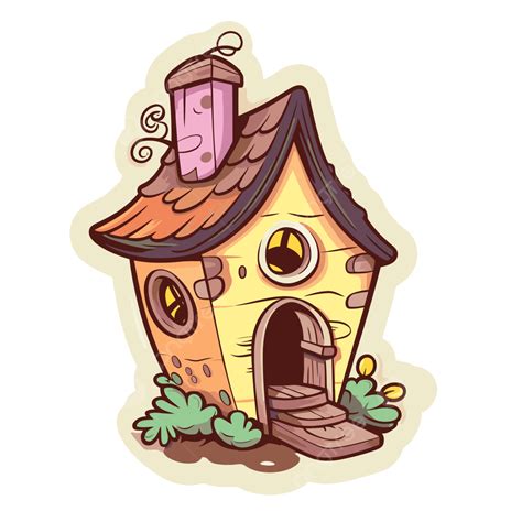 작은 집 만화 Png — 스톡 벡터 8159585 클립 아트 고립 된 만화 기발한 Birdhouse와 스티커 디자인 상표