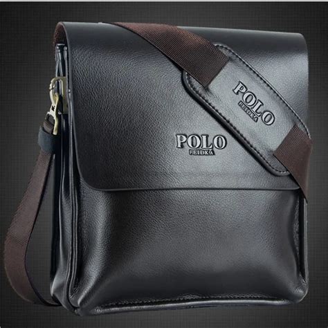 Cowhide Genuine Leather Men Messenger Bags Feidka Polo Designer Brand