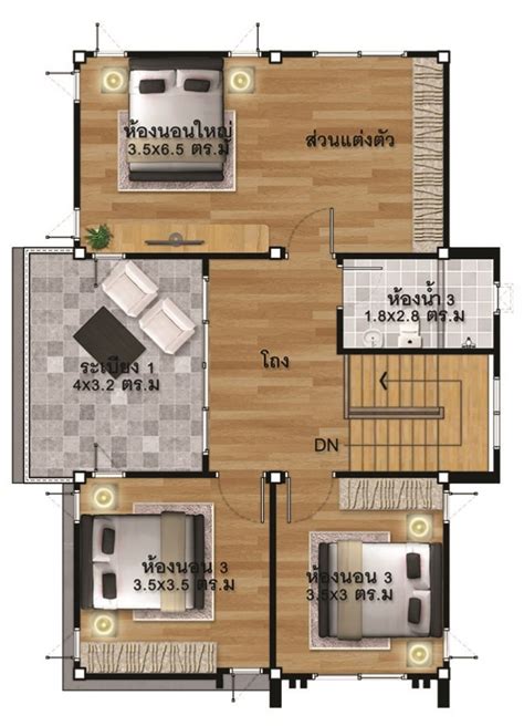 House Design 12x15m With 5 Bedrooms Home Ideas 644