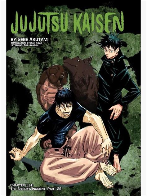 Toji Fushiguro And Megumi Fushiguro Jujutsu Kaisen Manga Cover Photographic Print By
