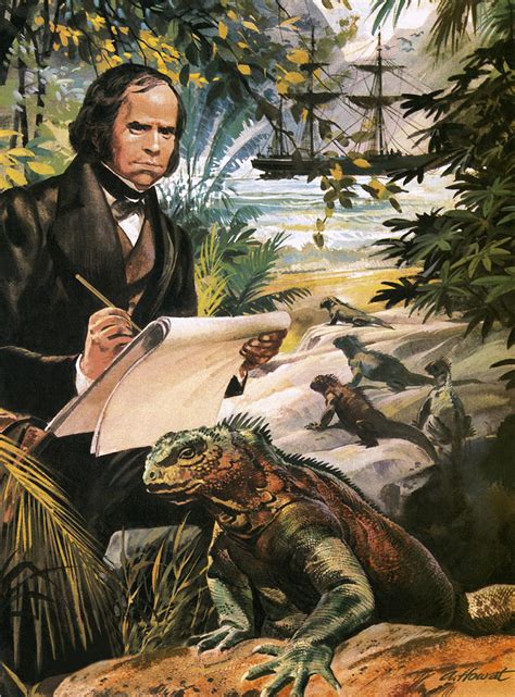 Charles Darwin On The Galapagos Islands Painting By Andrew Howat