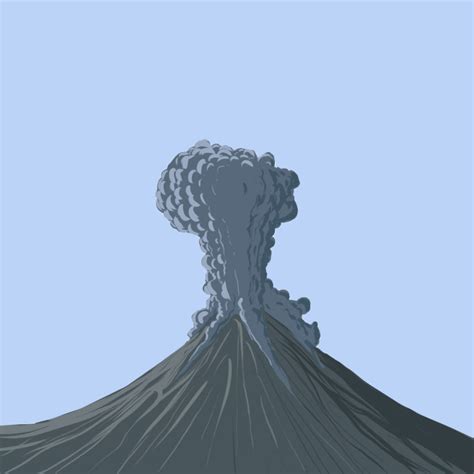 Volcano Drawing Steps