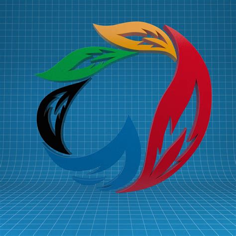 Sochi Olympics Logo 3d Model Max Obj 3ds Fbx Dxf