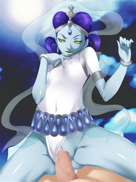 Rule 34 Apsaras Megami Tensei Ass Visible Through Thighs Blue Hair Censored Cowgirl Position