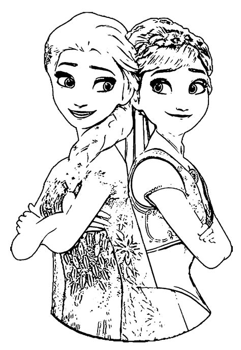 Queen elsa and princess anna coloring pages princess anna. Anna Elsa Coloring Pages Az - Coloring Home