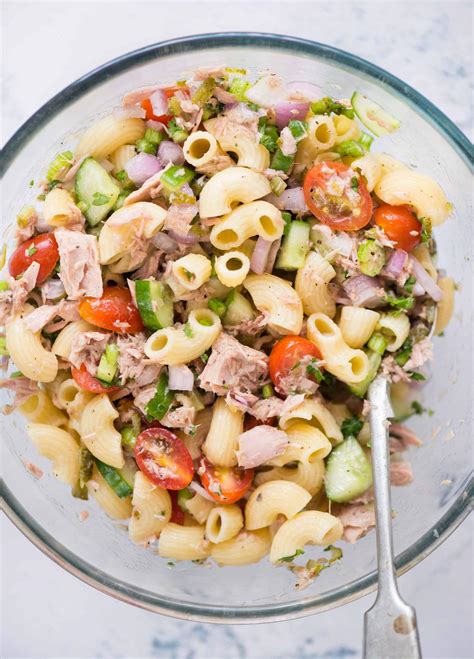 Best Healthy Tuna Pasta Salad Recipe Image Of Food Recipe
