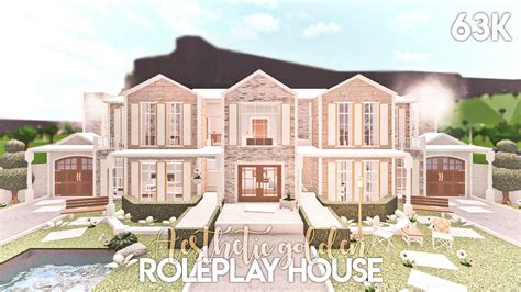 Bloxburg Speed Build Modern Aesthetic Roleplay Mansion Youtube Hot