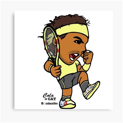 Rafael Nadal Canvas Print By Colacatlee Redbubble