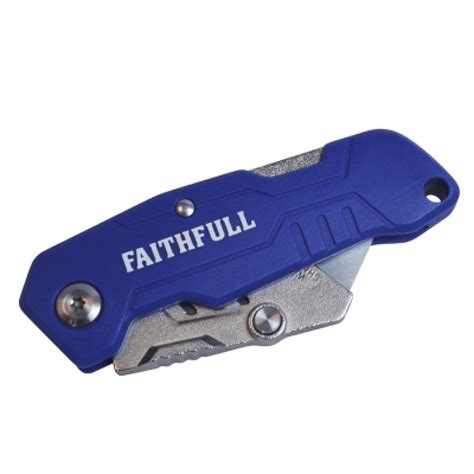 Faithfull Faitklbn Folding Lock Back Utility Knife Sealants And Tools