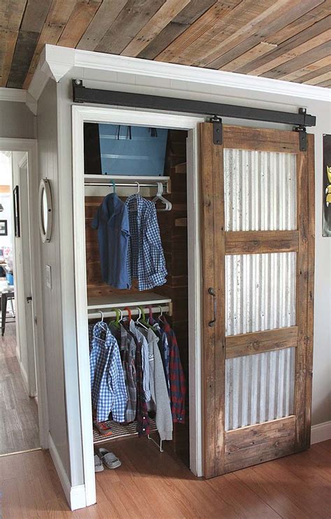 These simple diy closet doors can be customized how you like and can be installed on a track or with hinges. 12 Cool Barn Door Closet Ideas You Can DIY | Decor Home Ideas