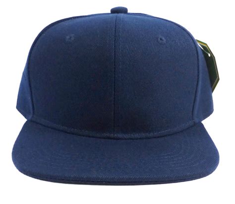 Kids Blank Junior Snapback Hats Wholesale Navy Blue Solid