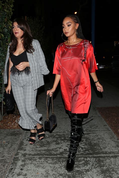The little mix singer and her footballer boyfriend andre. Leigh-Anne Pinnock Arrives at delilah's in West Hollywood ...