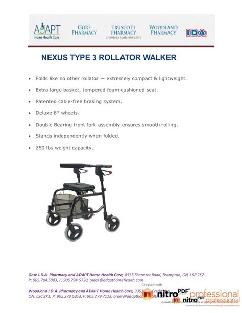 Nexus Type 3 Rollator Walker