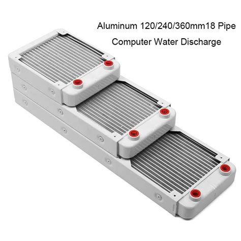 White 120240360mm Aluminium Water Discharge Liquid Heat Exchanger For