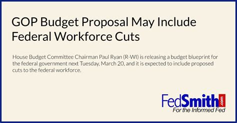 Gop Budget Proposal May Include Federal Workforce Cuts