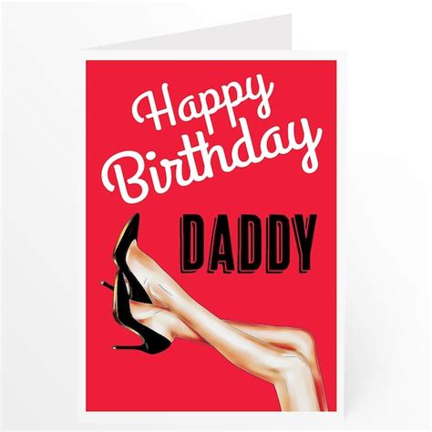 Naughty Daddy Birthday Card Etsy
