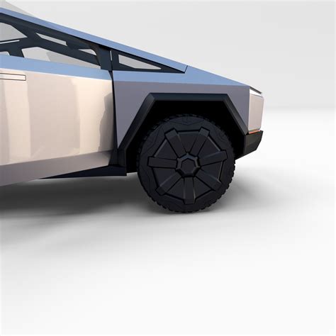 Tesla Cybertruck With Chassis And Interior 3d Model