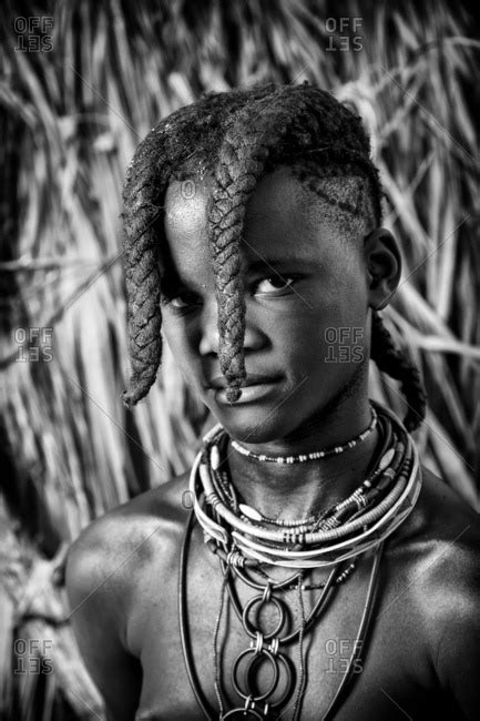Namibia Africa 53014 Black And White Portrait Of