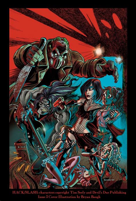 Hack Slash Cover Illo Hack And Slash Horror Art Fright Night