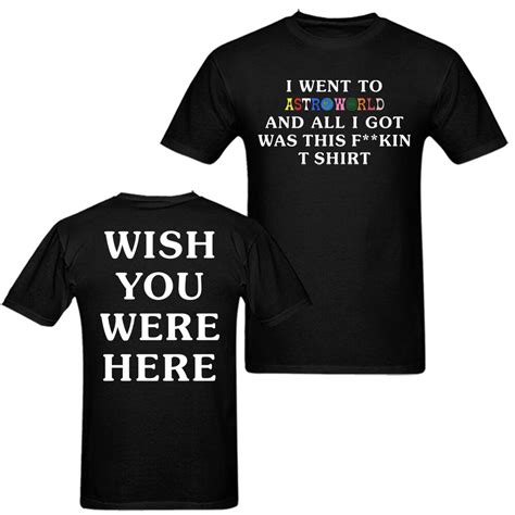 astroworld wish you were here t shirt mens and womens cotton printing shirt big size s xxxl in t