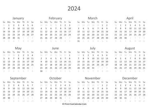 Editable 2024 Yearly Spreadsheet Calendar Free Printable Templates Vrogue
