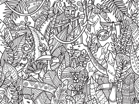 Jungle animal coloring pages set of 5, kids coloring pages, printable animal coloring book, jungle theme coloring sheet files for kids. Jungle Coloring Page by Yuliia Bahniuk on Dribbble