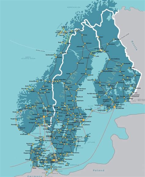 Swedish Rail Network Map