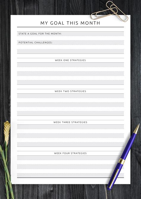 Weekly Goals Printable To Do List Template
