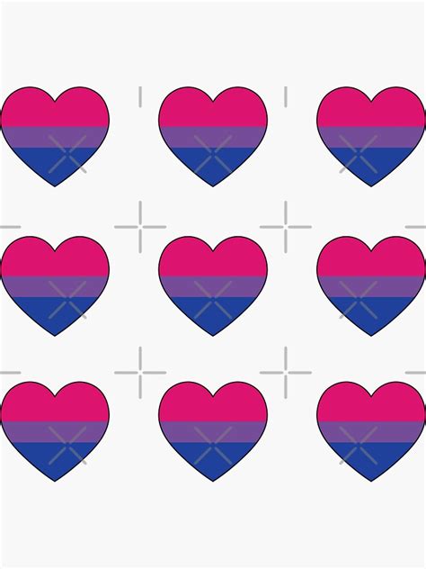 Bisexual Hearts Flags Stickers Pack Sticker For Sale By Afterglass Redbubble