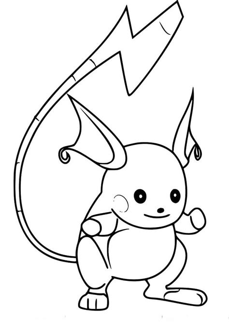 Desenhos De Pokemon Raichu 8 Para Colorir E Imprimir Colorironlinecom