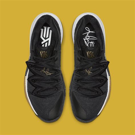 Nike Kyrie 5 Black Metallic Gold White Release Date Ao2918 007 Sole